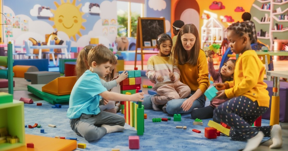 Children at a pre-school setting.